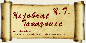 Mijobrat Tomazović vizit kartica